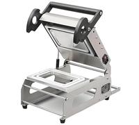 Caibendss Commercial Stainless Steel Vegetables Tray Heat Sealer,Semi Automatic Food Take Away Packing Machine for Steak Cooked Foods Vegetable Fruit Meat Fish