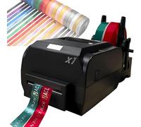 Caibendss Digital Satin Ribbon Printing Machine, DIY Ribbon Printer, Supports 50+ Languages, Print Simple Plain Text, Patterns, Logos for Christmas Party DoubleRow