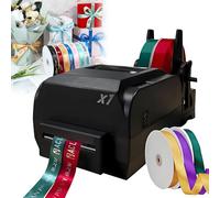 Caibendss DIY Customizable Ribbon Printer with Holder,Digital Satin Ribbon Printer Machine，200 DPI High Resolution for Weddings, Parties, Birthdays, Home Decoration DoubleRow