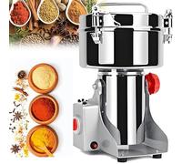 Caibendss Electric Grain Mill, High-Speed Commercial Spice Mill, 3000W, Superfine Grinding, Stainless Steel Pulverizer, for Dry Grains, Spices, Coffee, Corn, Pepper, Oscillating Type 3000G