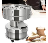 Caibendss Electric Screening Vibrating Machine,Stainless Steel Commercial Flour Sifter,50W Automatic Sieve Shaker with 40/60 Mesh Sieve for Flour Particle Bean 10CM