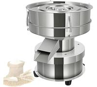 Caibendss Electric Vibrating Sieving,Machine 304 Stainless Steel Lab Sieve Shaker Vibrating Screen 1350N/MIN with 40/60 Mesh Sieve for Flour Particle Bean 15CM