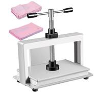 Caibendss Manual Paper Press, A3 and A4 Steel Book Straightener, 1500 kg Pressure with Double Balancing Bar, for Financial Documents, Express Orders, and Banknotes A4