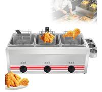 Caibendss Professional Commercial Gas Fryer, Industrial Fryers, Commercial Gas Fryer, Kitchen Fryer, High-Capacity Professional Gas Cooktop, for Cooking Food 30L