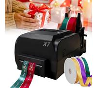 Caibendss Satin Ribbon Printer Machine Digital Ribbon Printer 200dpi 150 mm/s Label Printer Foil Stamping Printing Machine,Supports 50+ Languages for Gift Wrapping DoubleRow