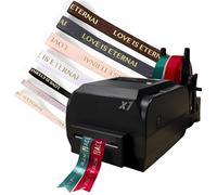 Caibendss Satin Ribbon Printing Machine with Holder,200 Dpi Digital Ribbon Printer，150mm/s,Supports 50+ Languages for Weddings, Parties, Birthdays, Home Decoration DoubleRow