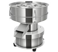 Caibendss Stainless Steel Shaker Vibrating Sieve Machine 50WElectric Automatic Sieve Shaker Vibrating Sieve Machine Stainless Steel for Flour Particle Bean(with 2 Sieve) 10CM