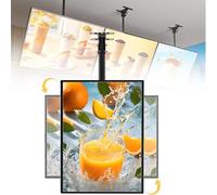 Caibendss Ultrathin Frame LED Light Box, LED Restaurant Menu Board, Illuminated Poster Display Screen with telescopic bracket 0-90° Rotation for Restaurant Billboard Display Stand 60×90cm