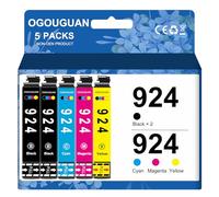 Caidi 924 924e (with Chip) Ink Cartridges for HP 924 Compatible with HP OfficeJet Pro 8120 OfficeJet Pro 8135e 8134e 8132e 8125e 8124e 8122e All-in-One Printers