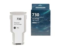 Caidi Compatible Ink Cartridge for HP 730 HP730 with Full DesignJet Ink T1600 T1600dr T1700 T1700dr T2600 T2600dr (300ml) (1, Gray)
