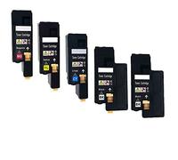 Caidi® Compatible Toner Cartridges for Dell 1660 c1660 C1660w C1660cn C1660dn C1600dnw C1600cnw High Yield 1250 Pages & 1000 Pages 2 Noir/1Cyan/1Magenta/1Jaune