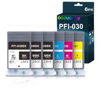 CAIDI PFI-030 PFI030 Ink Cartridge Compatible with PFI 030 for Canon imagePROGRAF TA20 / TA30 with Pigment Ink (2 Matte Black, Black, Cyan, Magenta, Yellow)