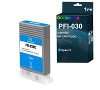 CAIDI PFI-030 PFI030 Ink Cartridge Compatible with PFI 030 for Canon imagePROGRAF TA20 / TA30 with Pigment Ink (1 Cyan)
