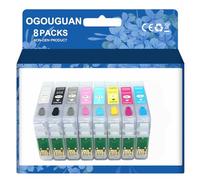 CAIDI T0961-T0969 Refill Ink Cartridge for Epson Stylus Photo R2880 Printer with Automatic Chip