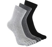 CaiDieNu Men's Toe Socks Cotton: Five Finger Athletic Socks 5 Pairs