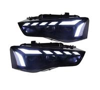 CAIDIS Front Light Assembly Assy For A5 A5L 2013 2014 2015 2016 LED Headlight Head Lamp Headlights DRL Turn Signal High Beam Angel Eye Projector Lens Headlamp Assembly(For Xenon)