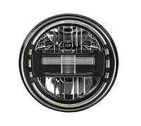 CAIDIS Front Light Assembly Assy For Jeep For Wrangler JK TJ LJ 7 Inch Led Headlight H4 DRL Round 7'' Headlights Headlamp Assembly(1Piece Black-B)