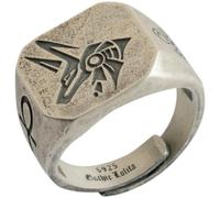 Caiduoduo Egyptian god Eye of Horus ring man vintage adjustable tail ring