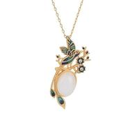 Caiduoduo Retro national necklace cloisonne magpie shape classical necklace pendant