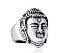 Caiduoduo Stainless steel jewelry Shakyamuni Buddha head men ring hand jewelry