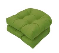 CAIEJSAEN 2pcs Outdoor Chair Cushions, Thicken Indoor U Shaped Kitchen Pad Chair Cushions for Dinning Chairs Comfortable Dining Replacement Mats 48 * 48cm Waterproof Garden Seat Cushion (Green)