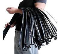 Caiery Extra Large Cable Ties 12mm X 900mm, Heavy Duty Tie Wraps, Premium Zip Ties, Nylon Cable Zip Ties, Black, 25PCS