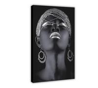 CAIFGQ African Silver-Haired Women Vintage Poster Canvas Poster Wall Art Print Picture Paintings 20x30inch(50x75cm)