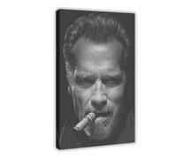 CAIFGQ Arnold Schwarzenegger Smoking Vintage Poster Canvas Poster Bedroom Decor Landscape Decor Gift 12x18inch(30x45cm)