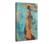 CAIFGQ Geisha in The Floating World Canvas Poster Bedroom Decor Landscape Decor Gift 24x36inch(60x90cm)