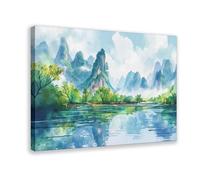 CAIFGQ Guilin Karst Landscape Canvas Poster Wall Art Print Picture Paintings 16x24inch(40x60cm)