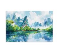 CAIFGQ Guilin Karst Landscape Canvas Poster Wall Art Print Picture Paintings 24x36inch(60x90cm)