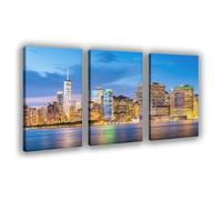 CAIFGQ Manhattan Skyline Canvas Poster Wall Art Print Picture Paintings 08x12inch(20x30cm)