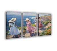 CAIFGQ Summer Hats And Seaside Views Canvas Poster Wall Art Print Picture Paintings 24x36inch(60x90cm)