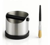 CAIFU Knock Box for Espresso - Coffee Grounds Bin with Removable Bar & Brush | Stainless Steel Durable Puck Disposal Container, Barista Grind Waste Bin Machine Accessory（700ML）