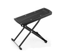 CAIHONG Guitar Foot Stool, 6-Position Height Adjustable Guitar Foot Rest Stand with Rubber End Caps and Non-Slip Rubber Pad for Classical, Acoustic, Electric Guitar - Black