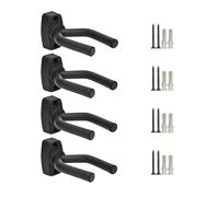 CAIHONG Guitar Wall Hangers 4 Pack, Guitar Wall Mount Hooks Bracket Holder Stand Display with Screws - Easy to Install - Fits All Size Guitars, Bass, Mandolin, Banjo, Ukulele