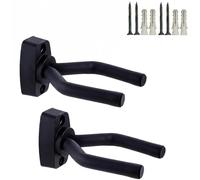 CAIHONG Guitar Wall Mount 2 Pack, Guitar Wall Hangers Hook Bracket Holder Stand Display with Screws - Easy to Install - Fits All Size Guitars, Bass, Mandolin, Banjo, Ukulele
