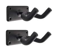 CAIHONG Guitar Wall Mount 2 Pack, Metal Square Guitar Wall Hangers Hook Bracket Holder Stand Display with Screws - Easy to Install - Fits All Size Guitars, Bass, Mandolin, Banjo, Ukulele