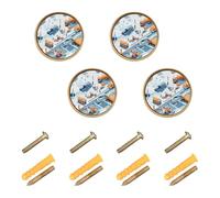 Caihoyu 4 Pack Furniture Handles and Knobs 1.26 Inch Vintage Control Knob for Cupboards Construction Scene Highway Construction Bulldozer