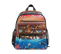 Caihoyu Animals on Noah's Ark Toddler Backpack for Boy's/Girl's Cute Children Kindergarten School Book Bag with Chest Strap, Forest Animals
