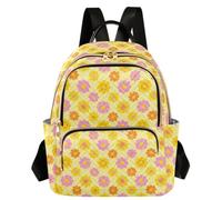 Caihoyu Backpack 2 Large Main Pockets Hippie Psychedelic Flower S, Hippie Psychedelic Flower, M, Casual