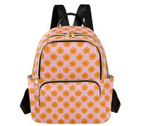 Caihoyu Backpack 2 Large Main Pockets Retro Blush Orange Flower S, Retro Blush Orange Flower, M, Casual
