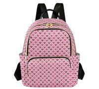 Caihoyu Backpack 3 Zipper Pockets Heart zebras Y2k Bimbo S, Heart Zebras Y2k Bimbo, S, Casual