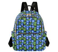 Caihoyu Backpack 3 Zipper Pockets Style Morning Glory S, Style Morning Glory, S, Casual