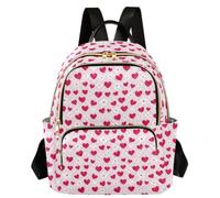 Caihoyu Backpack Multi Pocket Blush Red Floral S, Blush Red Floral, M, Casual