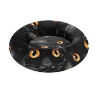Caihoyu Black Simple Honest Cats Pet Cat Beds Donut Cuddler fluffier Dog Cave Bed for Small Size Pets Supplies
