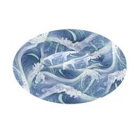 Caihoyu Blue Sea Waves Pet Cat Bed Relieve Stress fluffier Kitten Beds for Medium Size Pets Supplies