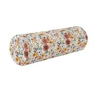 Caihoyu Bolster Pillow for Bed Bedding Neck Roll Pillow Soft Round Pillow Roller Pillow for Neck Neckroll Pillows for Bed Flowers Dahlia Daisy Sunflower White