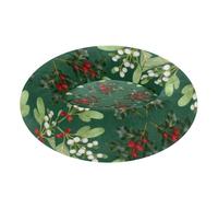 Caihoyu Christmas Holly and Mistletoe Pet Cat Beds Anxiety Relief fluffier Pillow Bed for Extra Small Size Pets Sleeping