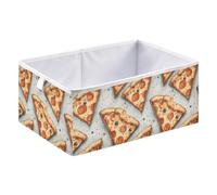 Caihoyu Cube Storage Bins Foldable Cube Organizer Bins Kids Room Organization 15.75x10.63x6.96in Thin Crust Pizza Subconsciousness Style